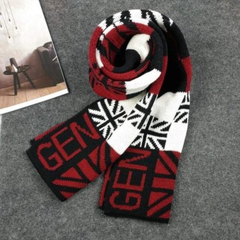 Men's Winter Knitted Scarf - Korean Style Reversible Plaid Acetate Blend Warm Neck Gaiter
