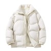 Unisex Oversized Puffer Jacket - Stand Collar Thickened Warm Winter Couple Coat