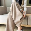 Women's Fleece Lined Wide Leg Pants - High Waisted Imitation Cashmere Straight Trousers