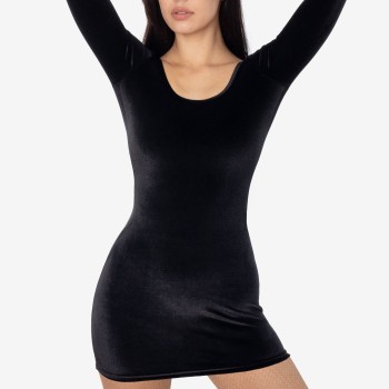 VVT3628 - Velvet Double-U Neck L/S mini dress