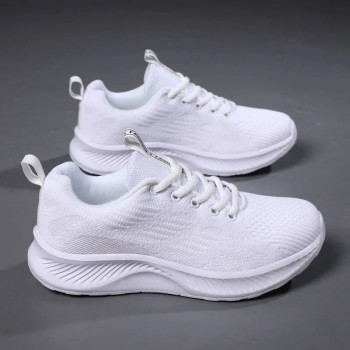 2026 New Women's Spring & Autumn White Sneakers Lightweight Breathable Anti-slip Mesh Casual Shoes